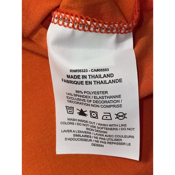 Virginia Tech Hokies Polo Shirt Orange Performance Nike Dri Fit 3XL NWT - Picture 9 of 9